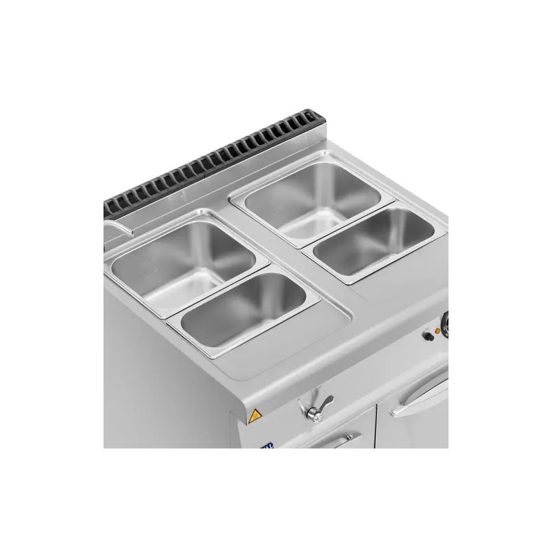 Royal Catering Bain-Marie-lämpöpöytä 6000 W, 2 x GN 1/2 ja 2 x GN 1/3, kaapilla, 80 x 73 cm