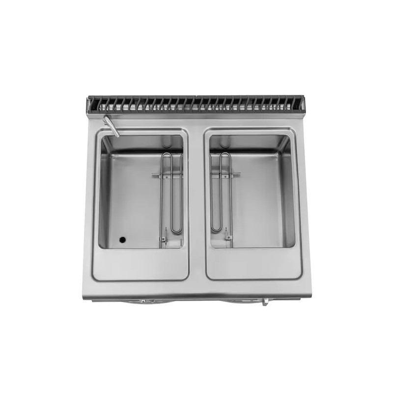 Royal Catering Bain-Marie-lämpöpöytä 6000 W, 2 x GN 1/2 ja 2 x GN 1/3, kaapilla, 80 x 73 cm