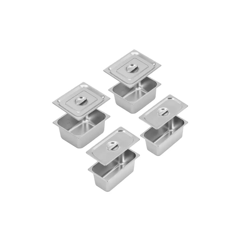 Royal Catering Bain-Marie-lämpöpöytä 6000 W, 2 x GN 1/2 ja 2 x GN 1/3, kaapilla, 80 x 73 cm