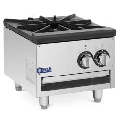 Royal Catering kaasupoltin 14 kW 2 poltintia ruostumaton teräs ja valurauta
