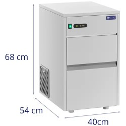 Royal Catering jääpalukone 50 kg/24 h ruostumaton teräs 7 kg säiliö