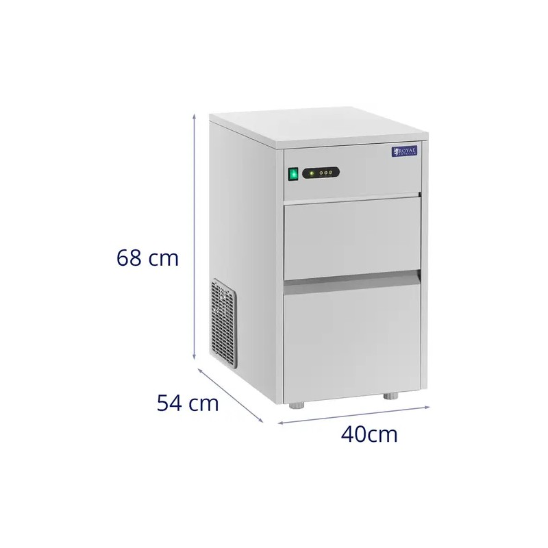 Royal Catering jääpalukone 50 kg/24 h ruostumaton teräs 7 kg säiliö