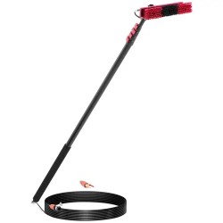 Teleskooppinen pesuharja vesiliitännällä aurinkopaneeleille ja ikkunoille 1750 7200 mm