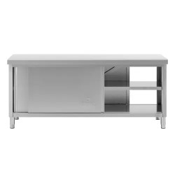 Royal Catering ECO ruostumattomasta teräksestä valmistettu läpilastauskaappi 200 x 70 cm 500 kg