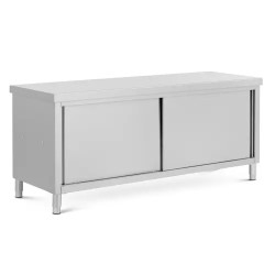 Royal Catering ECO ruostumattomasta teräksestä valmistettu läpilastauskaappi 200 x 70 cm 500 kg