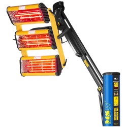 Infrapunainen maalikuivuri 3 300 W, 3 lamppua, hydraulinen varsi