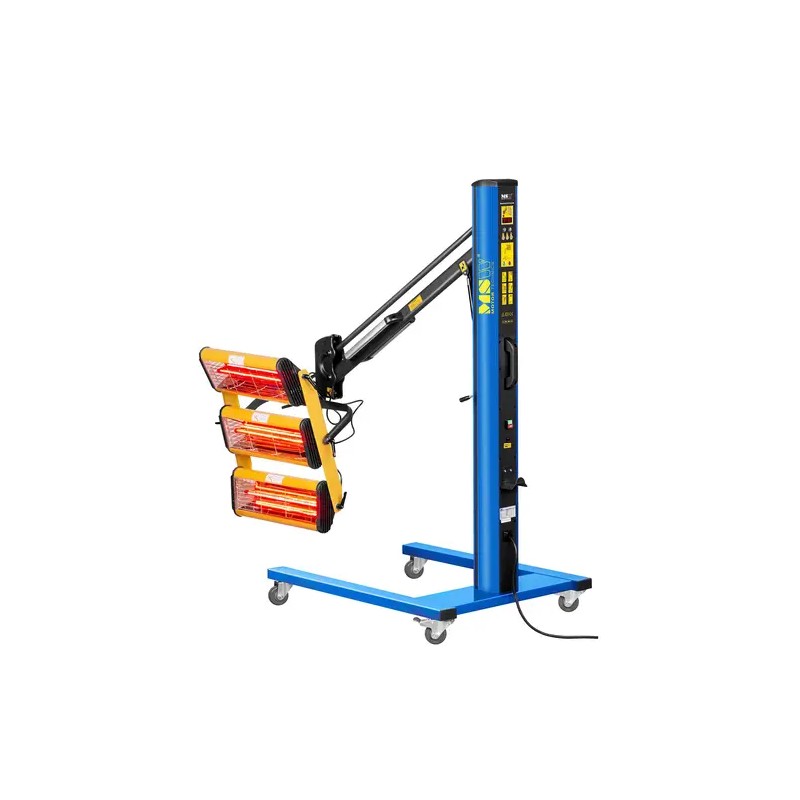 Infrapunainen maalikuivuri 3 300 W, 3 lamppua, hydraulinen varsi