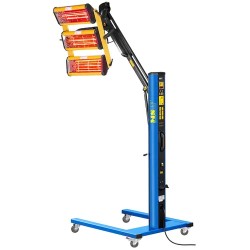 Infrapunainen maalikuivuri 3 300 W, 3 lamppua, hydraulinen varsi