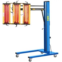 Infrapunainen maalikuivuri 3 300 W, 3 lamppua, hydraulinen varsi