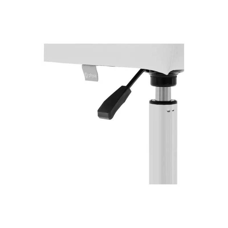 Physa Ilanz White rollhocker selkänojalla, korkeussäädettävä 48–62 cm, 150 kg, valkoinen