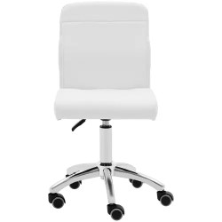 Physa Ilanz White rollhocker selkänojalla, korkeussäädettävä 48–62 cm, 150 kg, valkoinen