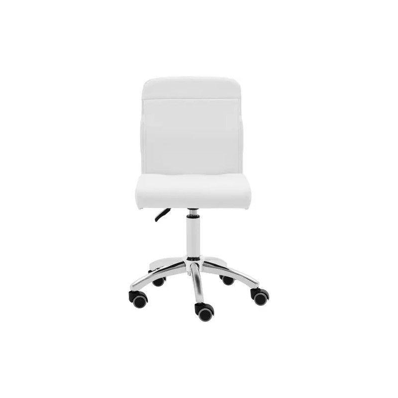 Physa Ilanz White rollhocker selkänojalla, korkeussäädettävä 48–62 cm, 150 kg, valkoinen