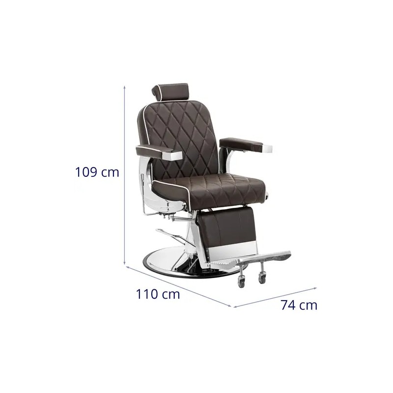 Friseurituoli FOXLEY BROWN, ruskea, jalkatuki, 58–71 cm, 150 kg