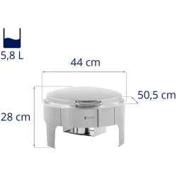 Royal Catering pyöreä lämpöastia 5,8 l ruostumaton teräs