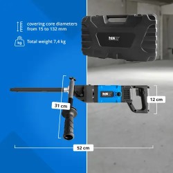 MSW Rengaspora 1900 W, isku-toiminto, max. 132 mm