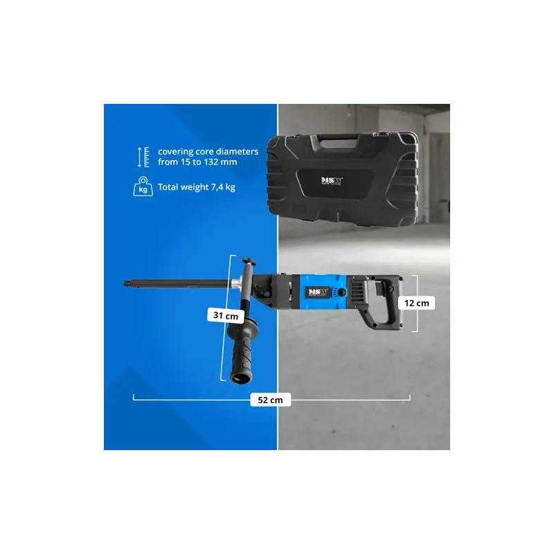MSW Rengaspora 1900 W, isku-toiminto, max. 132 mm