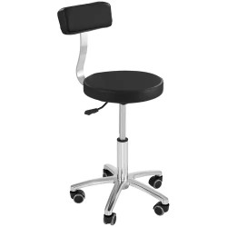 Physa TERNI BLACK työpöytäjakkara selkänojalla 46 60 cm musta