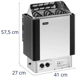 Sähkökiuas 4,5 kW, 30-110 °C, ohjauksella