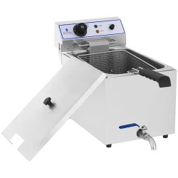 Royal Catering sähkökäyttöinen rasvakeitin 17 l 3000 W poistohanalla