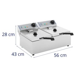 Royal Catering ECO sähköinen kaksoisfriteerauslaite 2 x 10 l 5500 W