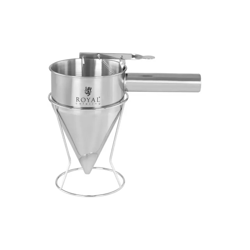 Royal Catering RCSD-12 täyttösuppilo 1,2 l ruostumaton teräs 8 mm annosteluaukko