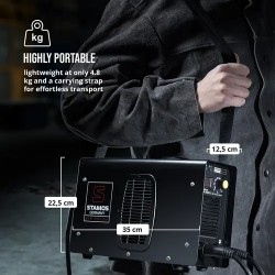 Stamos Germany S-MMA-250PI.2 MMA-elektrodihitsauslaite 250 A, 8 m kaapelit 7,9 kg
