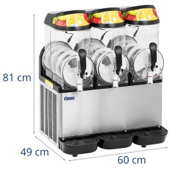 Royal Catering Slush-kone 3 x 14 l LED-valaistuksella ja digitaalisella ohjauksella