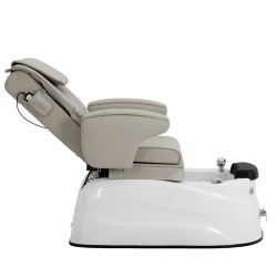 Sähköinen jalkahoitotuoli beige, hierontatoiminto, valaistu allas, 150 kg