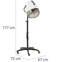 Hiustenkuivaushuppu jalustalla 1000 W ionitoiminnolla sininen/valkoinen