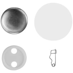 Uniprodo Button-aihiot 25 mm, 1 000 kpl