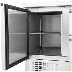 Royal Catering RCS-230D kylmäpöytä 230 l 90 x 70 cm ruostumaton teräs