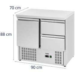Royal Catering RCS-230D kylmäpöytä 230 l 90 x 70 cm ruostumaton teräs