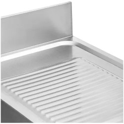 Royal Catering tiskipöytä, 1 allas, ruostumaton teräs, 100 x 70 cm