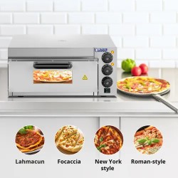 Royal Catering sähköinen pizzauuni 40 cm, 2000 W, kivipohja