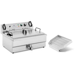 Royal Catering sähkökäyttöinen friteerausallas 23 l 3000 W poistoventtiilillä