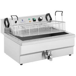 Royal Catering sähkökäyttöinen friteerausallas 23 l 3000 W poistoventtiilillä