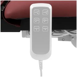 Sähköinen hierontapöytä 3 moottoria 300 W 185 x 67 cm musta/burgundi