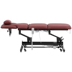 Sähköinen hierontapöytä 3 moottoria 300 W 185 x 67 cm musta/burgundi