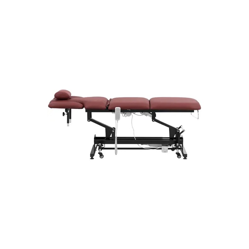 Sähköinen hierontapöytä 3 moottoria 300 W 185 x 67 cm musta/burgundi