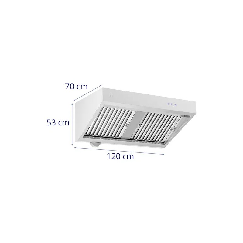 Royal Catering liesituuletin 120 cm, 1000 m³/h, ruostumaton teräs