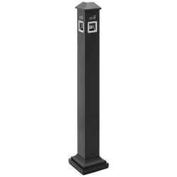 ulsonix Seisova tuhkakuppi sisä ja ulkokäyttöön 21 5 x 21 5 x 120 5 cm tummanharmaa