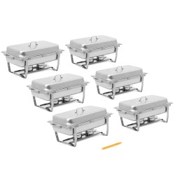 Royal Catering Chafing Dish 6 kpl setti GN 1 1 6 x 7 5 l