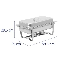 Royal Catering Chafing Dish - 6 kpl setti - GN 1/1 - 6 x 7,5 l