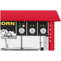 Royal Catering Popcorn-kone 1500 W retro-muotoilu punainen 5 kg/h