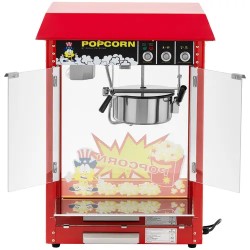 Royal Catering Popcorn-kone 1500 W retro-muotoilu punainen 5 kg/h