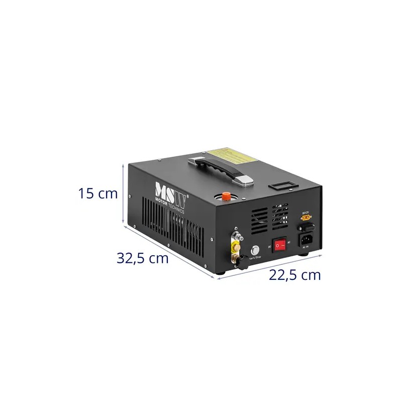 PCP-kompressori 300 bar 12/220 V 350 W automaattinen sammutus