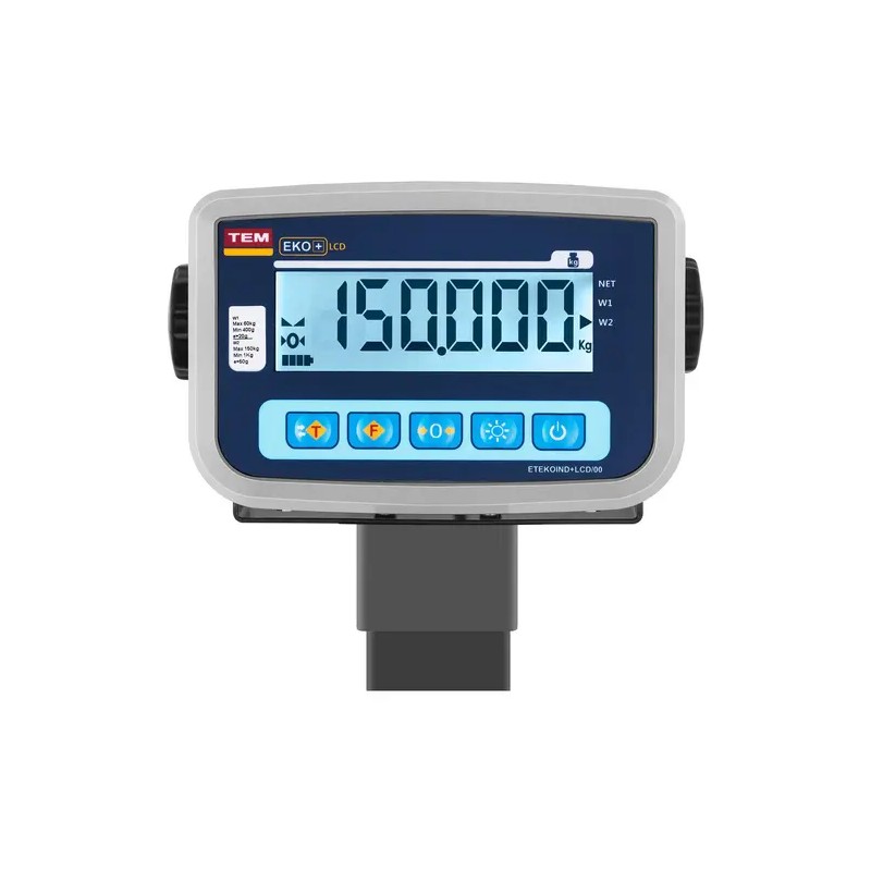TEM Tasivaaka 150 kg, 50 x 40 cm, antistattinen, LCD-näyttö, tarkastettu