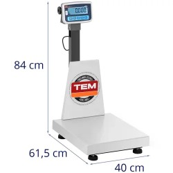 TEM Tasivaaka 150 kg, 50 x 40 cm, antistattinen, LCD-näyttö, tarkastettu