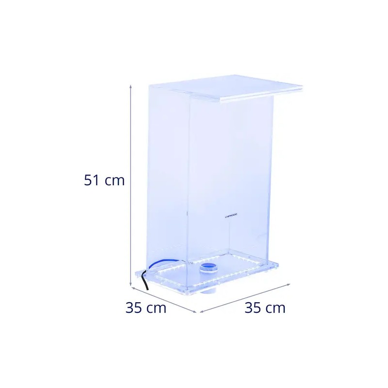 Vesiputoussuihku LED-valaistuksella, 51 cm, sininen