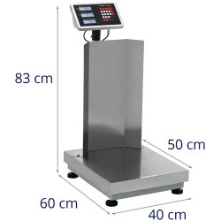 Steinberg Systems alustavaaka 300 kg / 0,02 kg, 40 x 50 cm, selkänojalla ja LCD-näytöllä